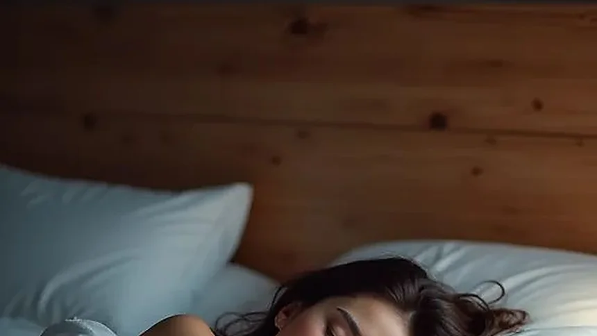 Mujer durmiendo en la cama