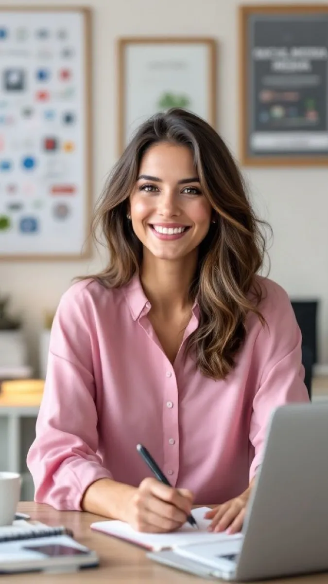 Profesional trabajando desde su consulta